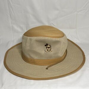 Original Disney Parks Mickey Mouse Safari Hat Tan/Beige Mesh